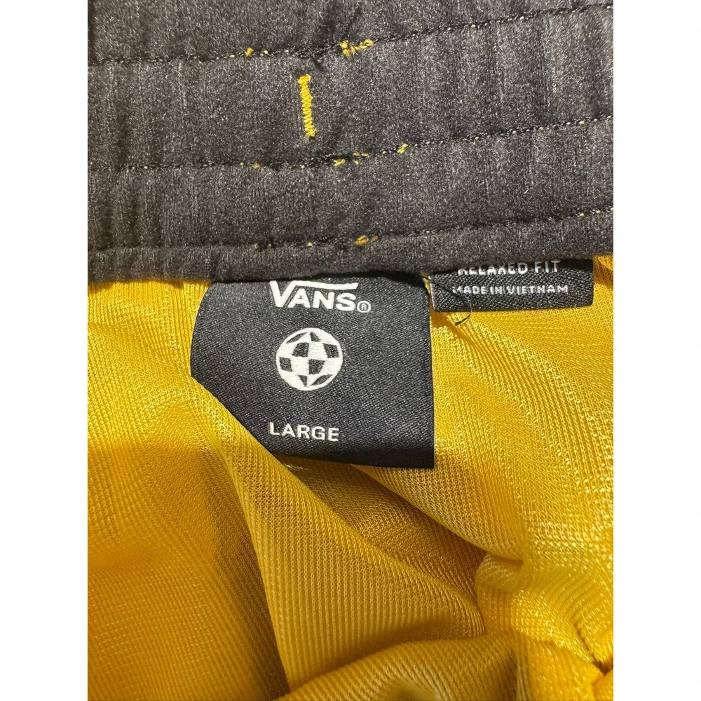 Vans Mens Primary Solid Elastic Boardshorts Yellow Relaxed Fit Size Large NWT